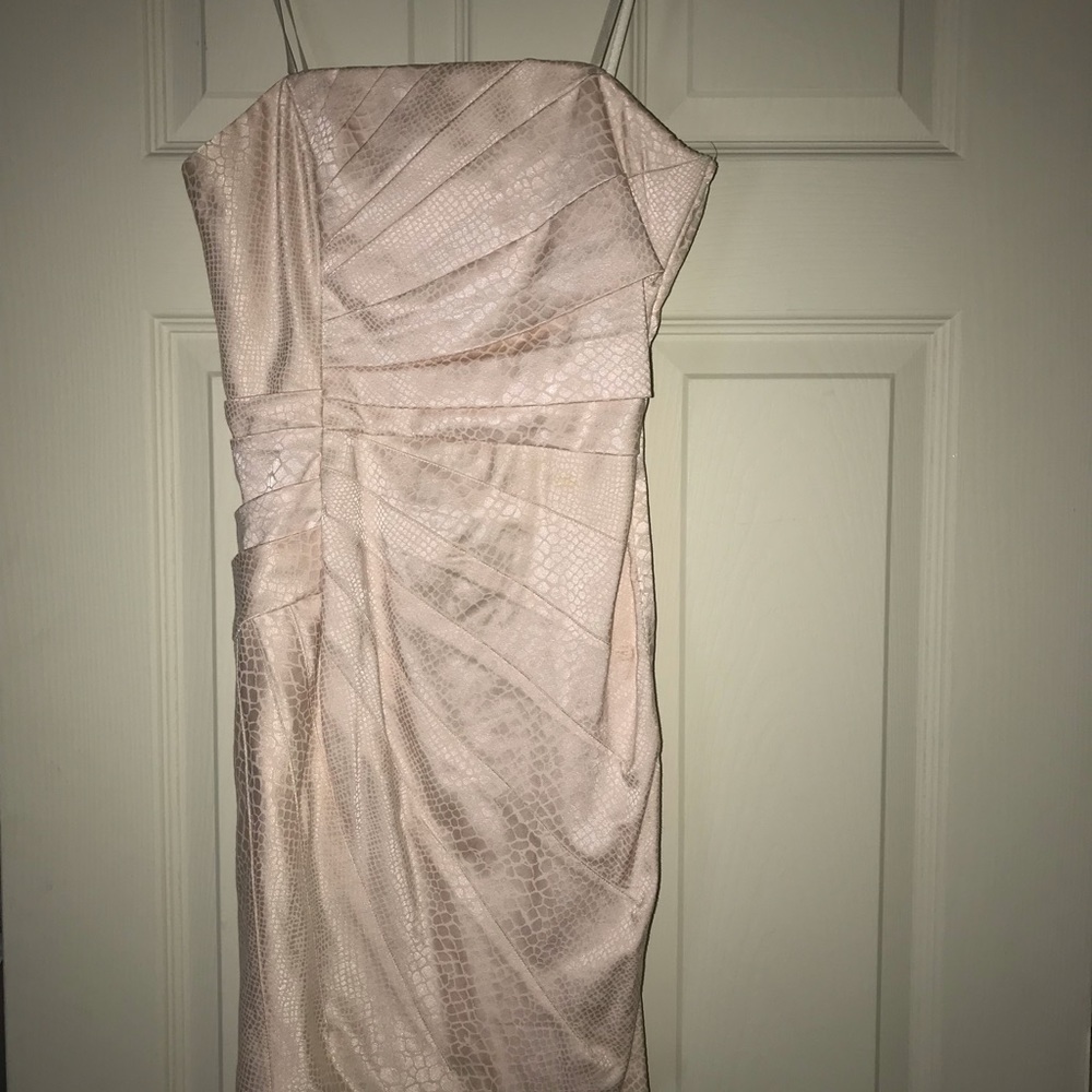 Peach cocktail dress